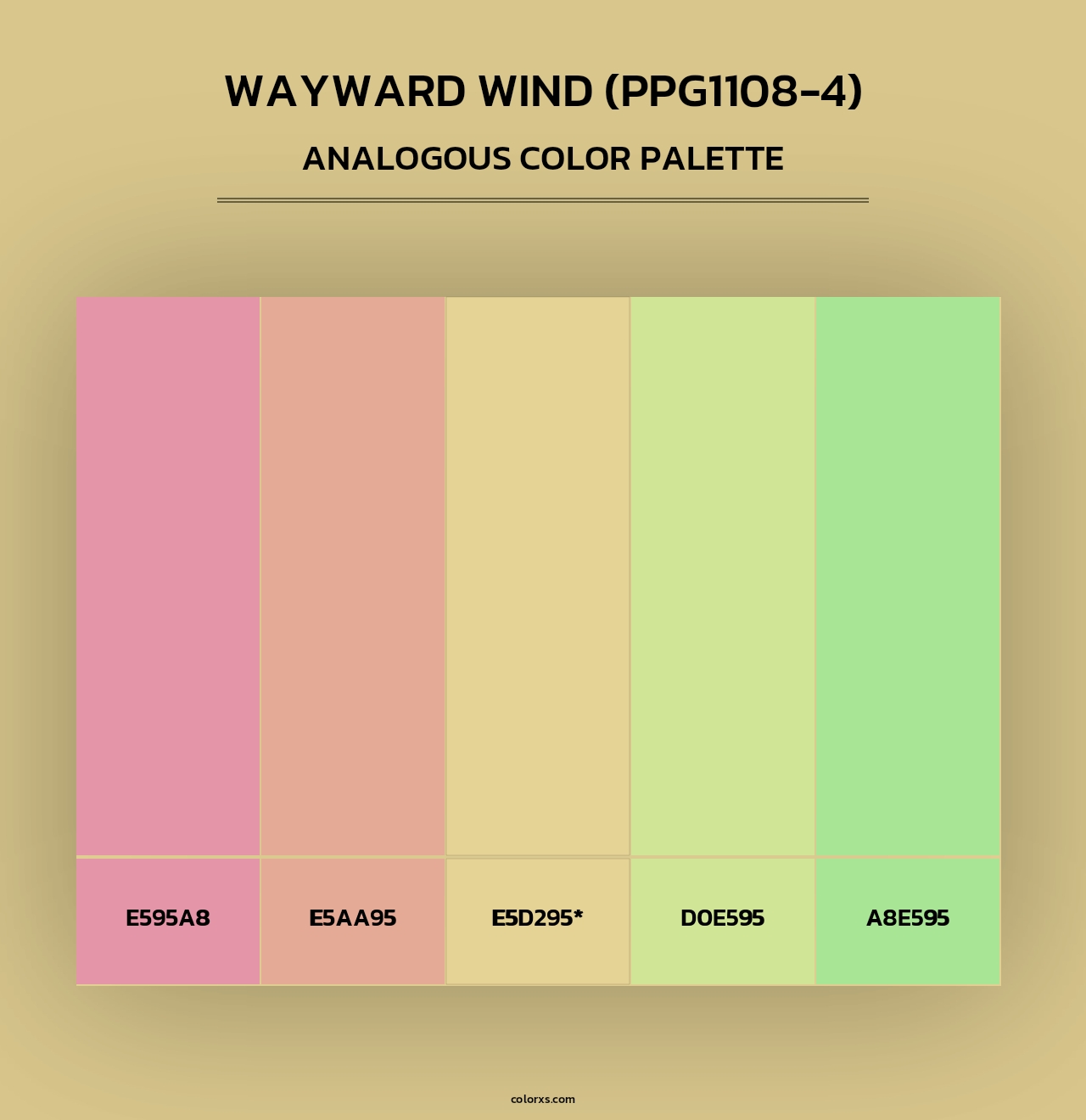 Wayward Wind (PPG1108-4) - Analogous Color Palette