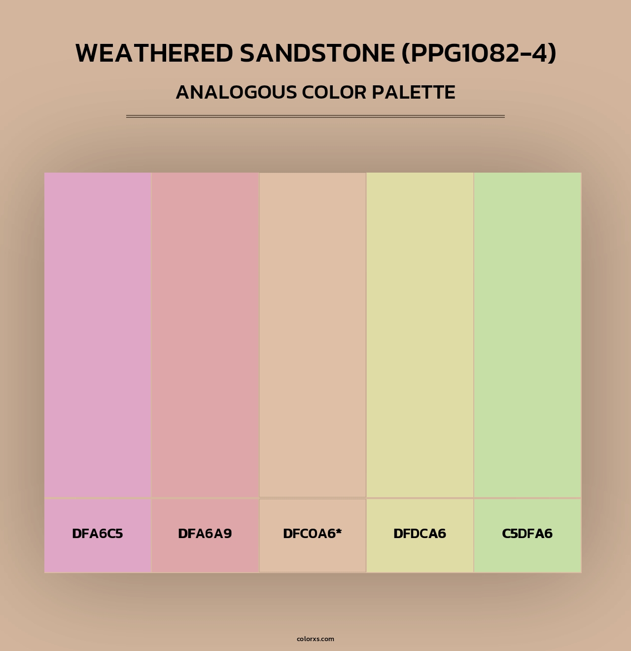 Weathered Sandstone (PPG1082-4) - Analogous Color Palette