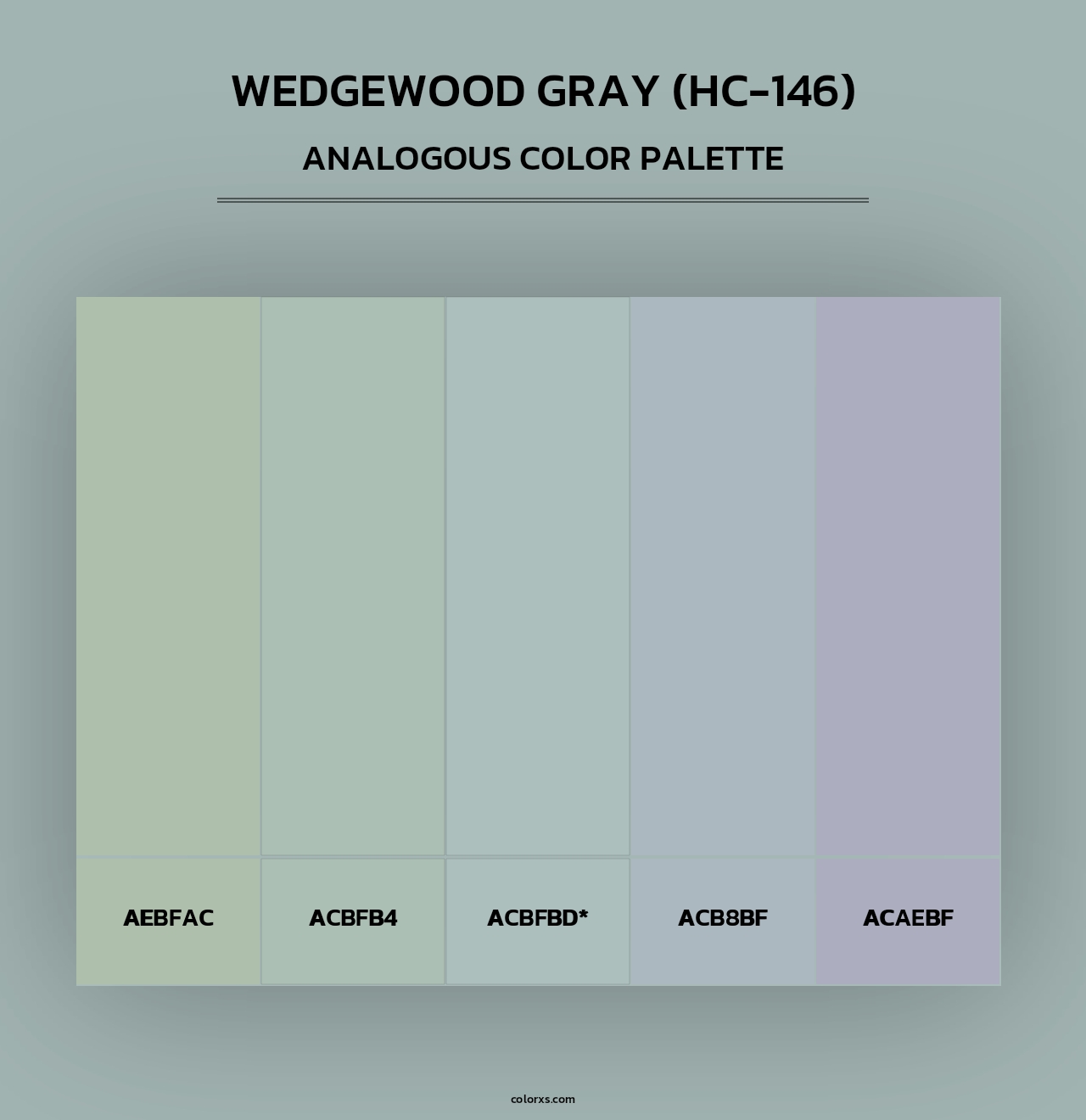 Wedgewood Gray (HC-146) - Analogous Color Palette