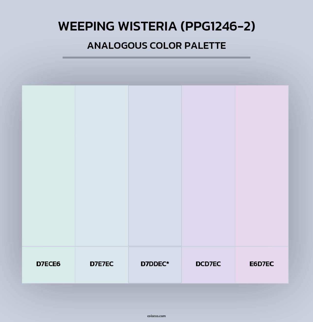 Weeping Wisteria (PPG1246-2) - Analogous Color Palette