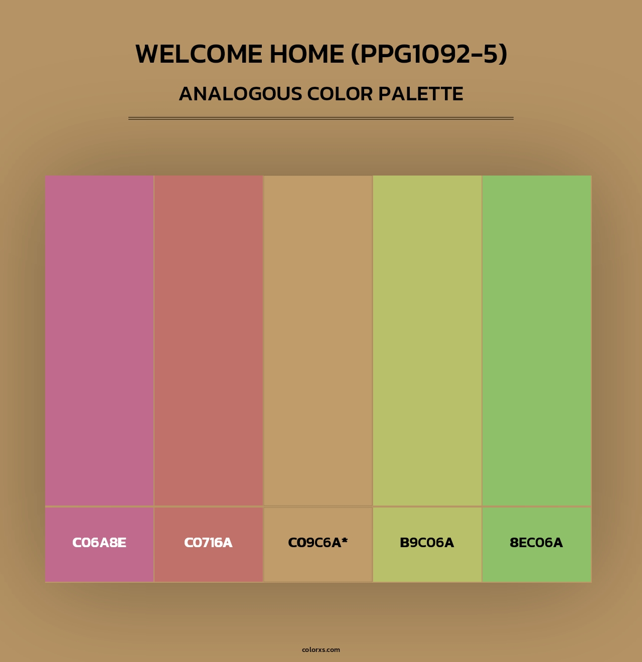 Welcome Home (PPG1092-5) - Analogous Color Palette