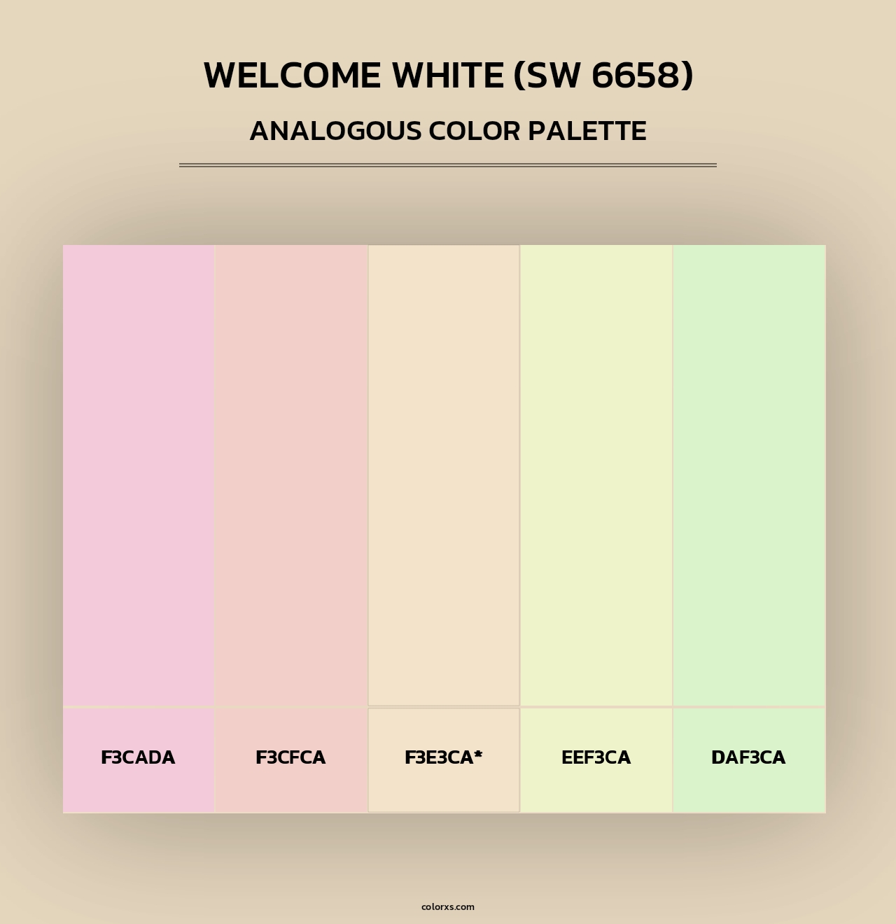 Welcome White (SW 6658) - Analogous Color Palette