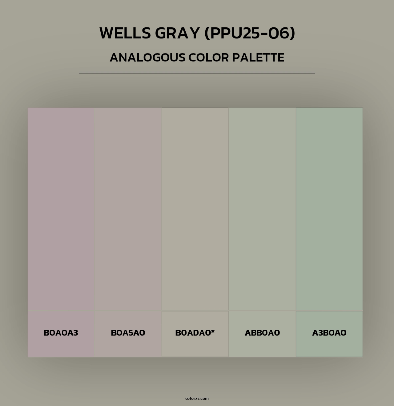 Wells Gray (PPU25-06) - Analogous Color Palette