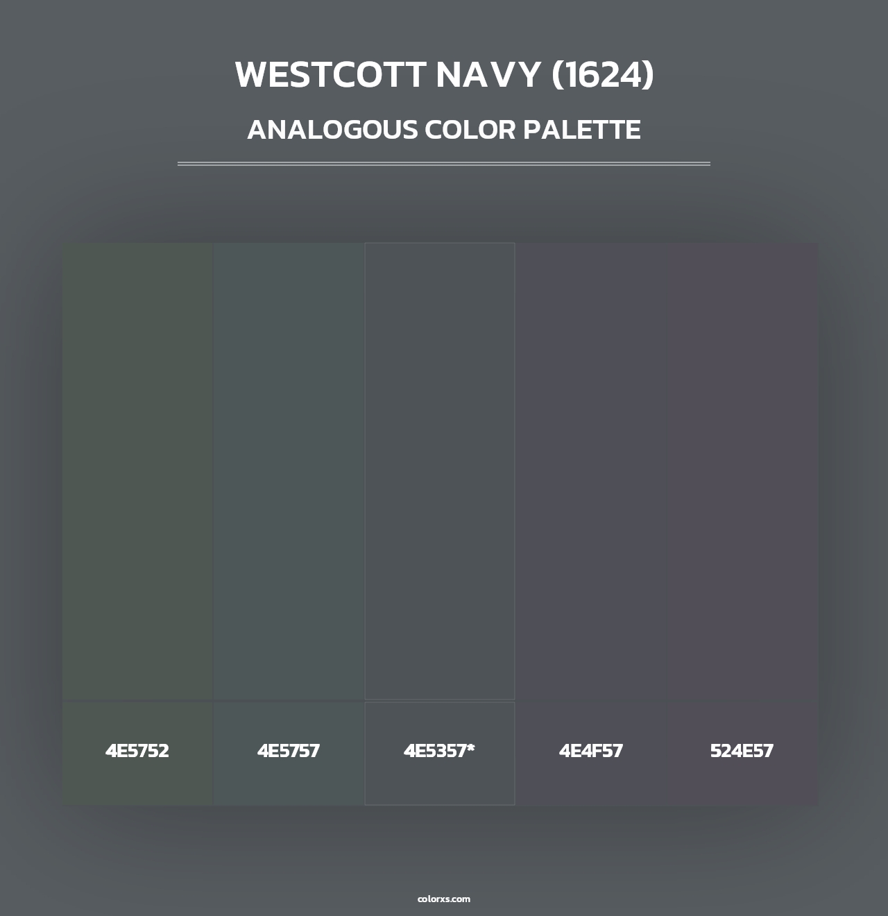 Westcott Navy (1624) - Analogous Color Palette