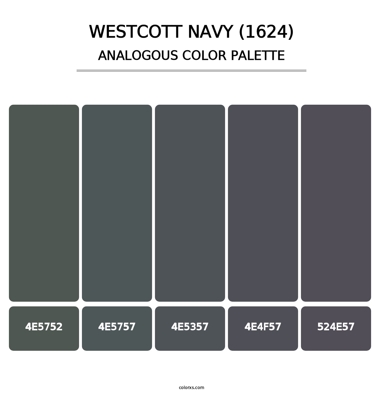 Westcott Navy (1624) - Analogous Color Palette