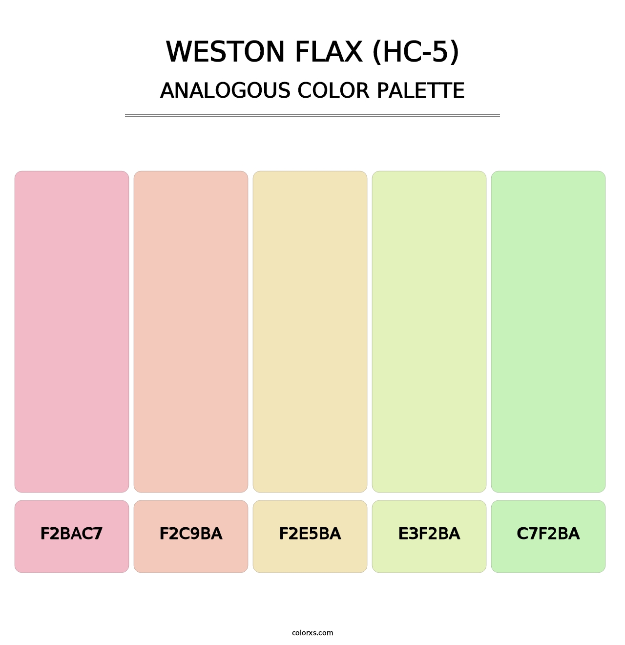Weston Flax (HC-5) - Analogous Color Palette