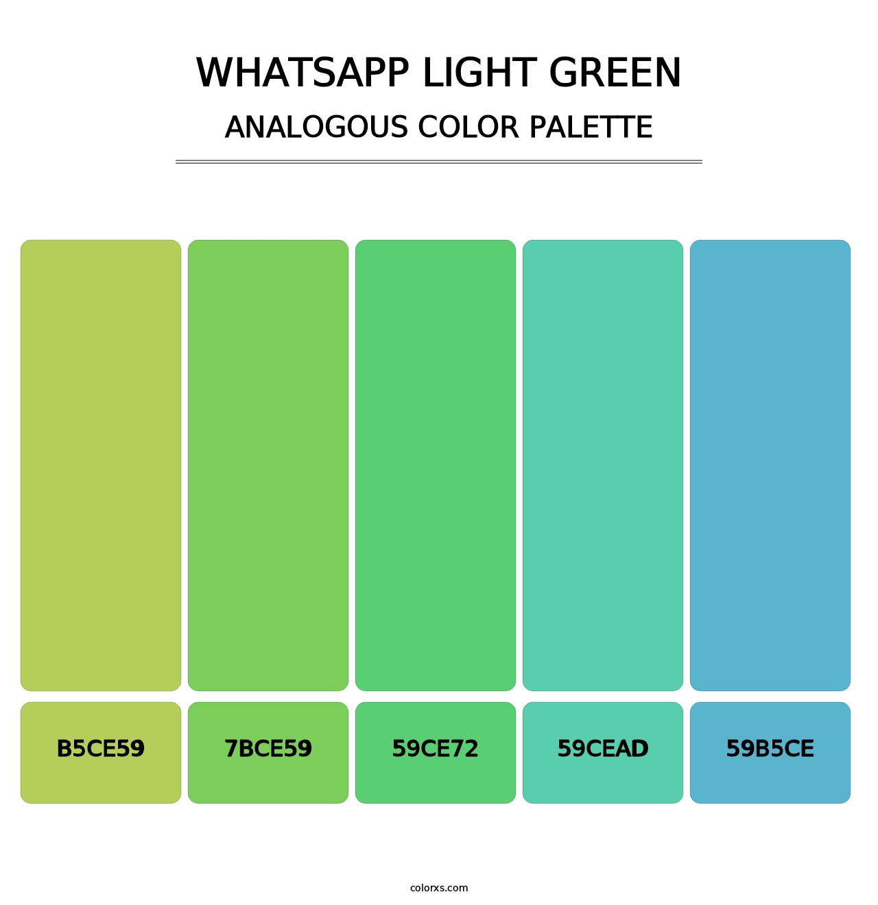 WhatsApp Light Green - Analogous Color Palette