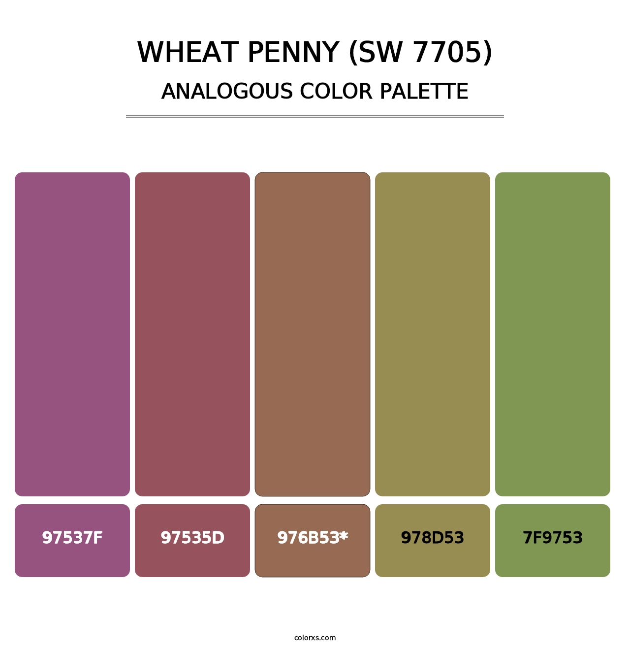 Wheat Penny (SW 7705) - Analogous Color Palette