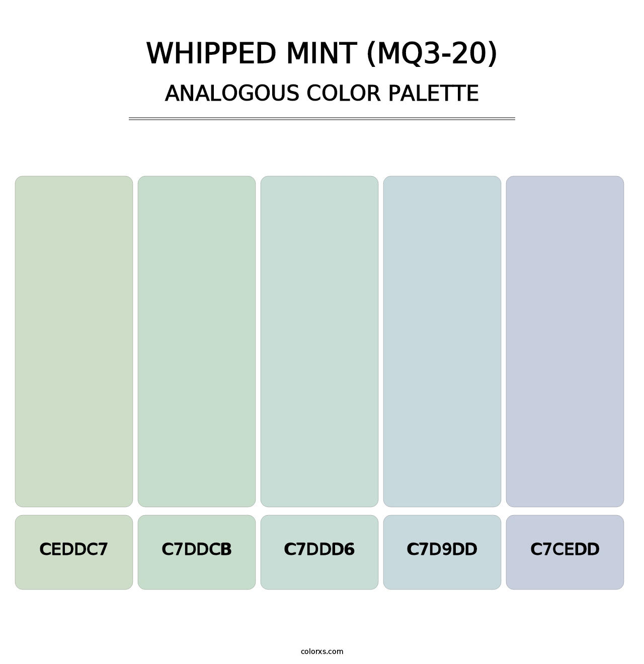 Whipped Mint (MQ3-20) - Analogous Color Palette