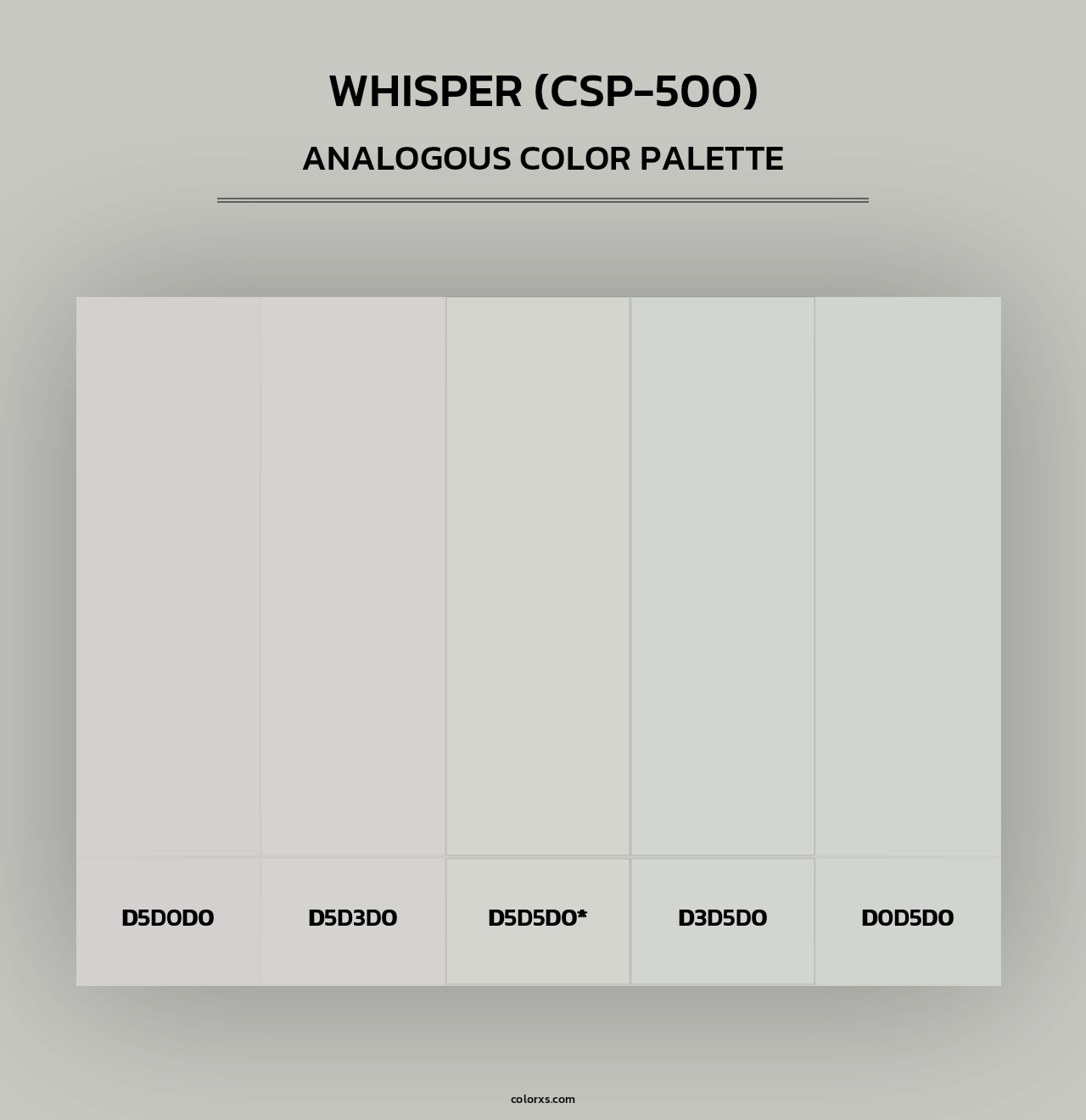 Whisper (CSP-500) - Analogous Color Palette