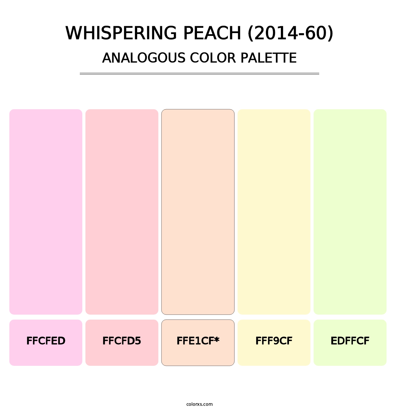 Whispering Peach (2014-60) - Analogous Color Palette