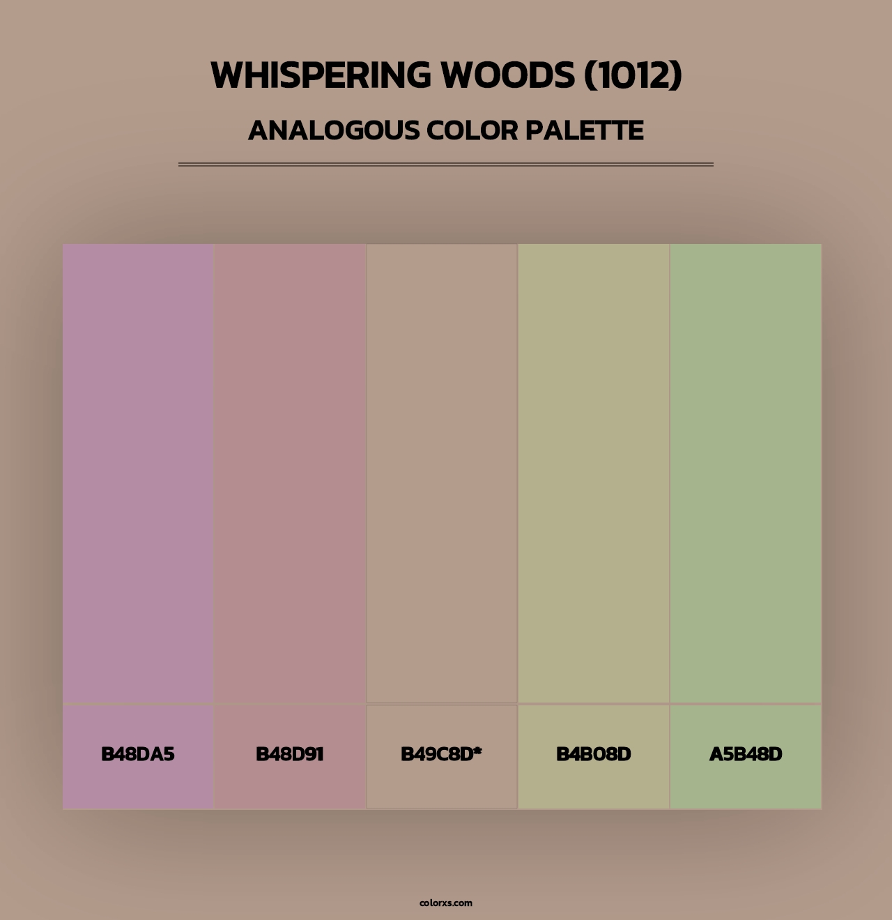 Whispering Woods (1012) - Analogous Color Palette