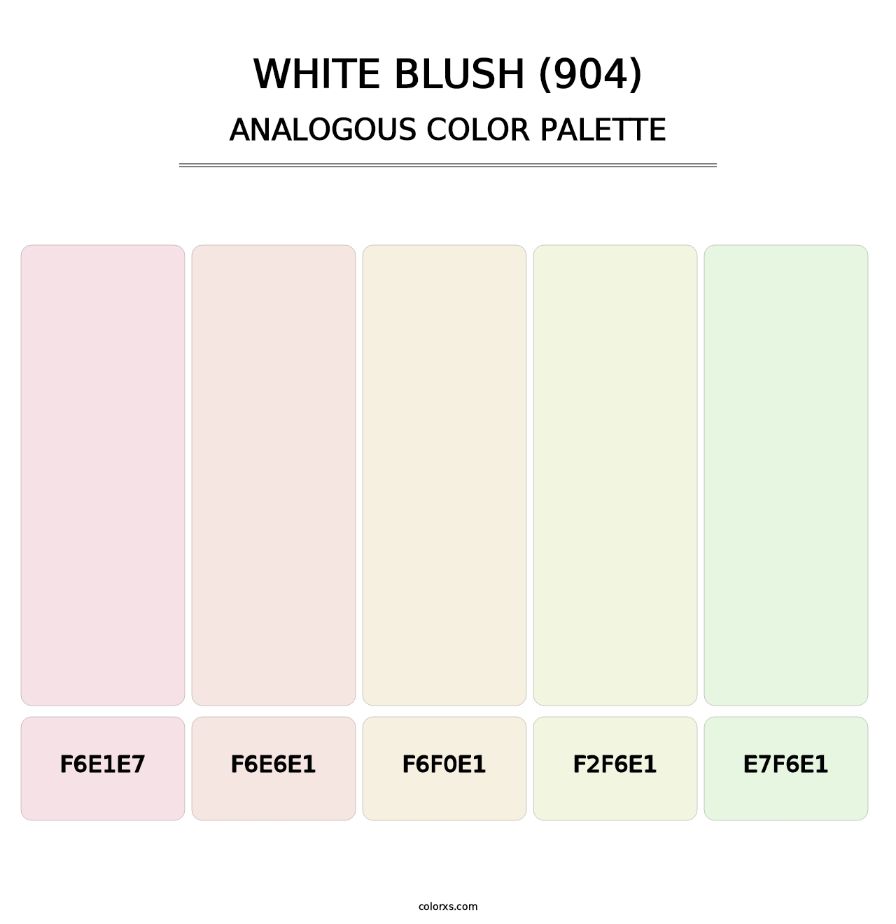 White Blush (904) - Analogous Color Palette