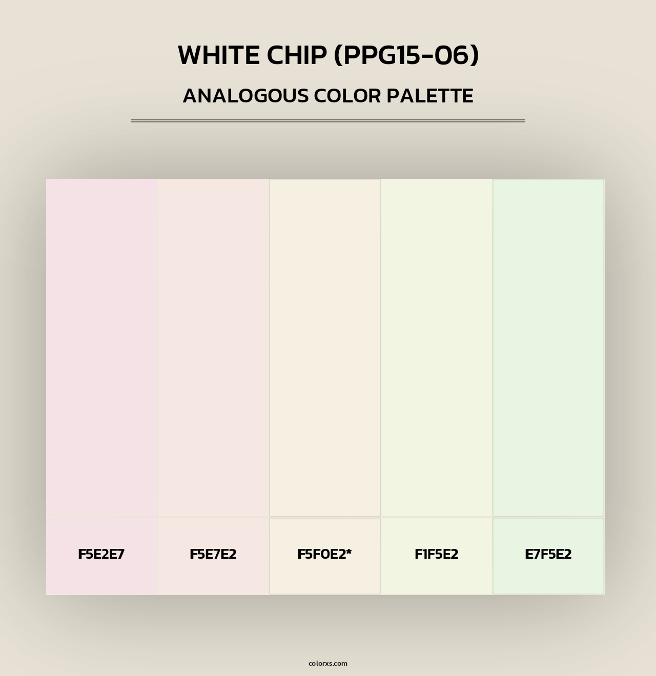 White Chip (PPG15-06) - Analogous Color Palette