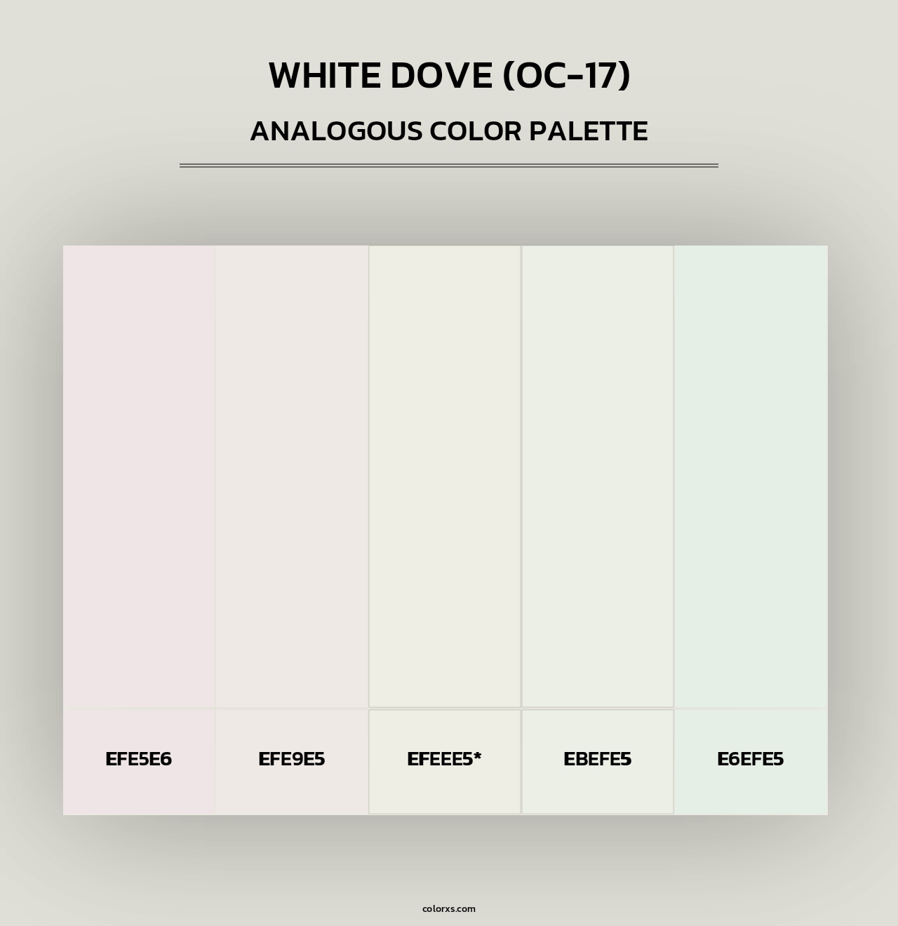 White Dove (OC-17) - Analogous Color Palette