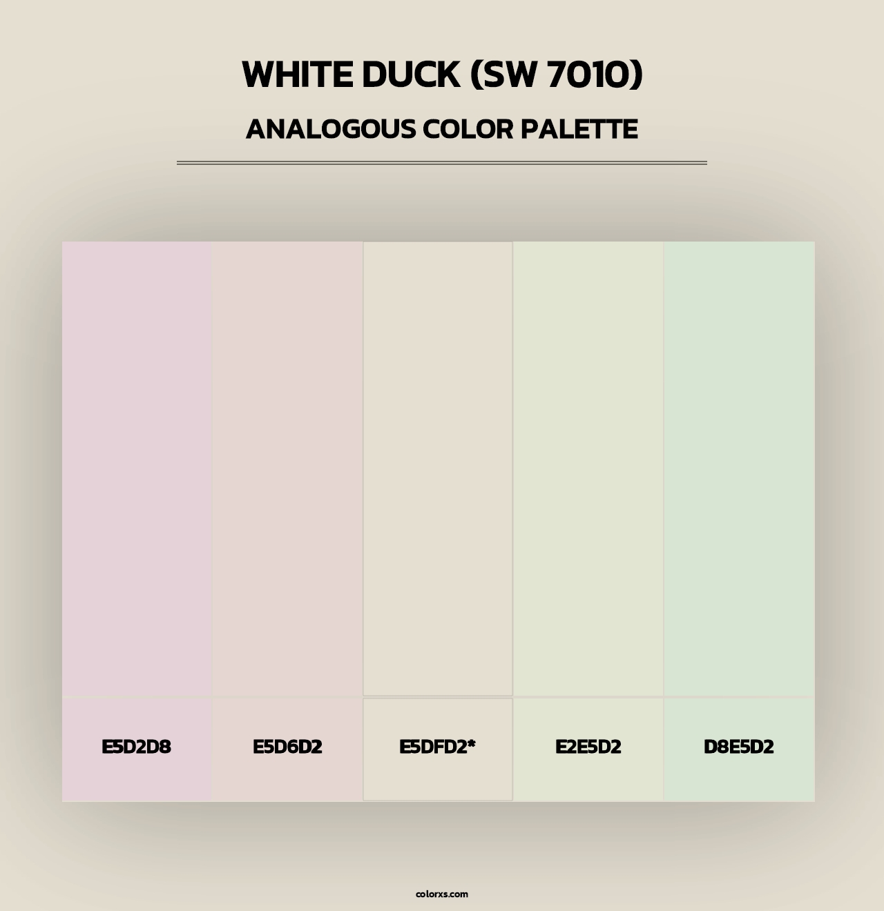 White Duck (SW 7010) - Analogous Color Palette