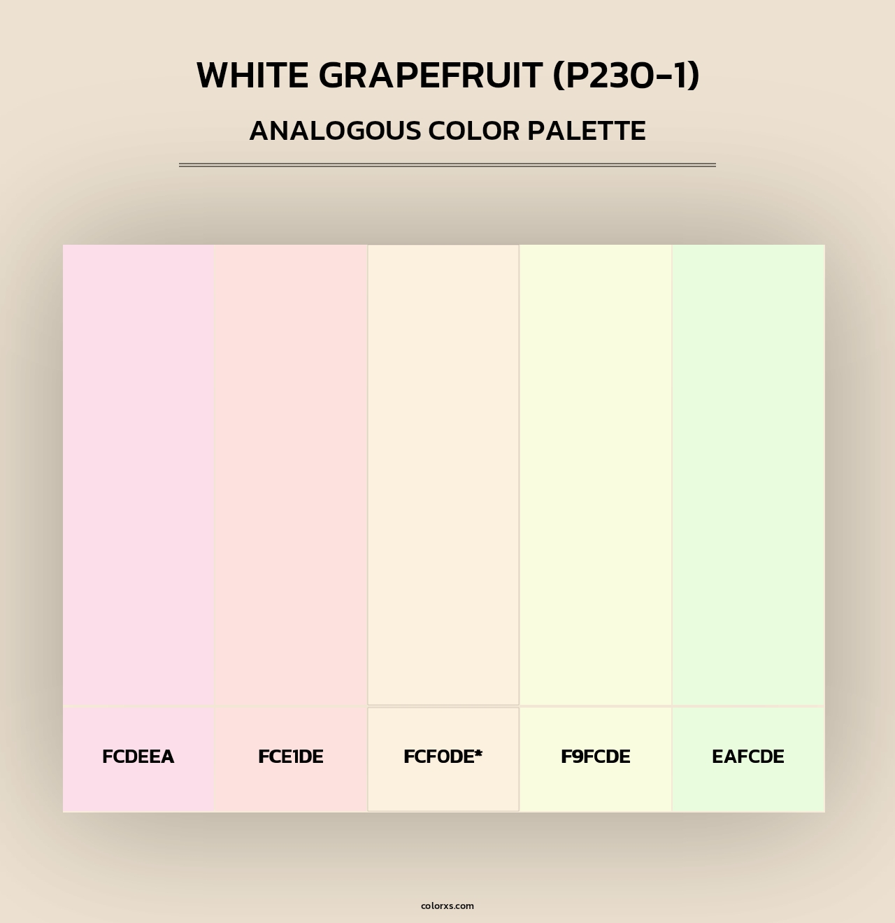 White Grapefruit (P230-1) - Analogous Color Palette