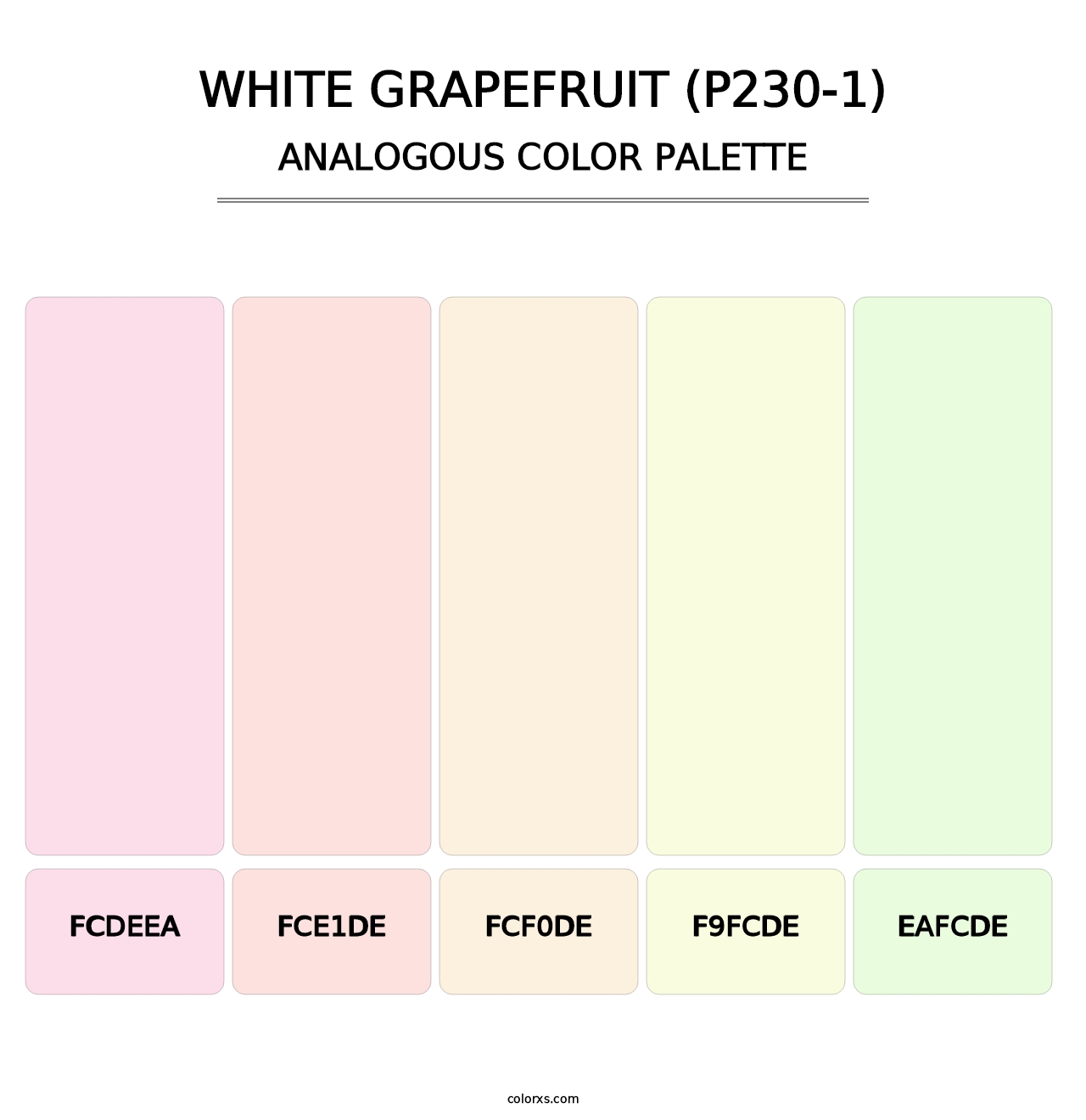 White Grapefruit (P230-1) - Analogous Color Palette