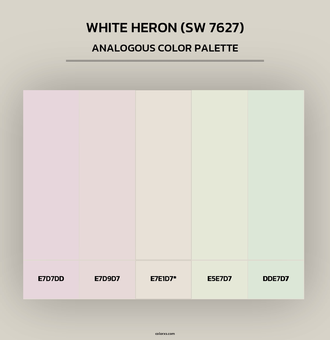 White Heron (SW 7627) - Analogous Color Palette