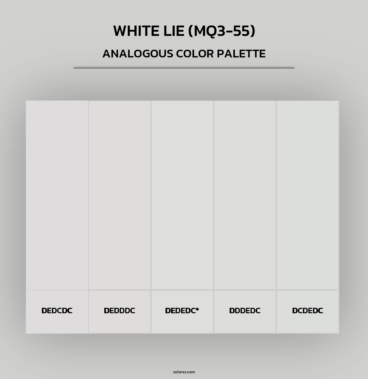 White Lie (MQ3-55) - Analogous Color Palette