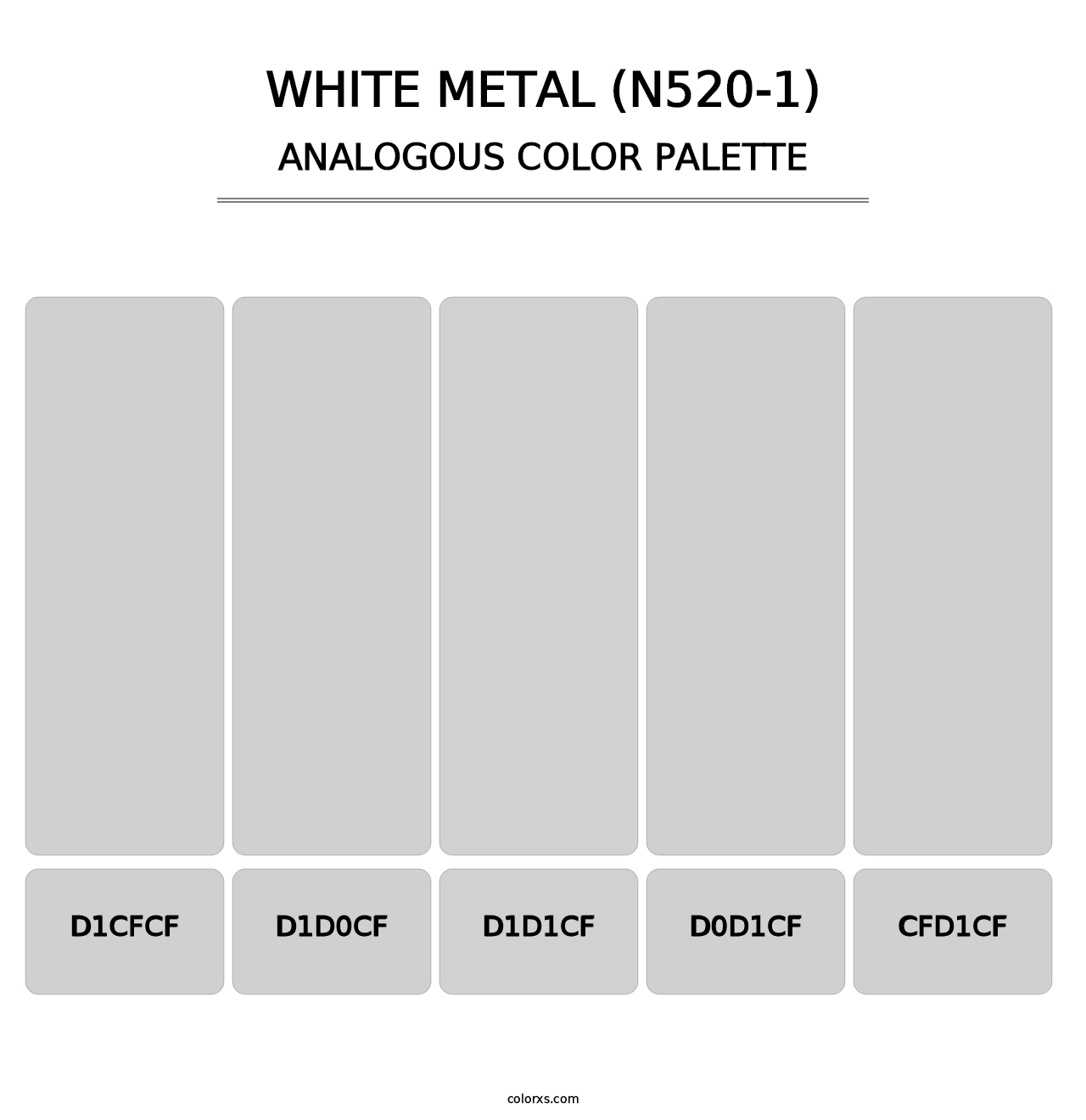 White Metal (N520-1) - Analogous Color Palette