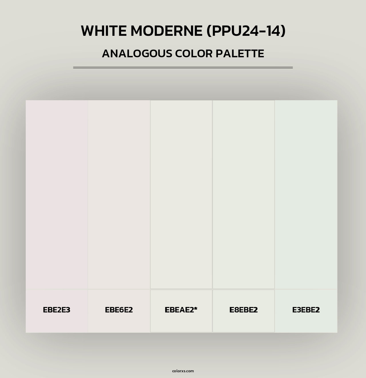 White Moderne (PPU24-14) - Analogous Color Palette