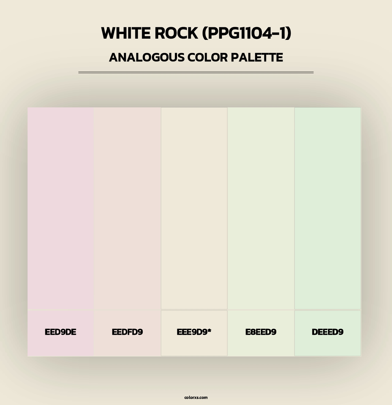 White Rock (PPG1104-1) - Analogous Color Palette