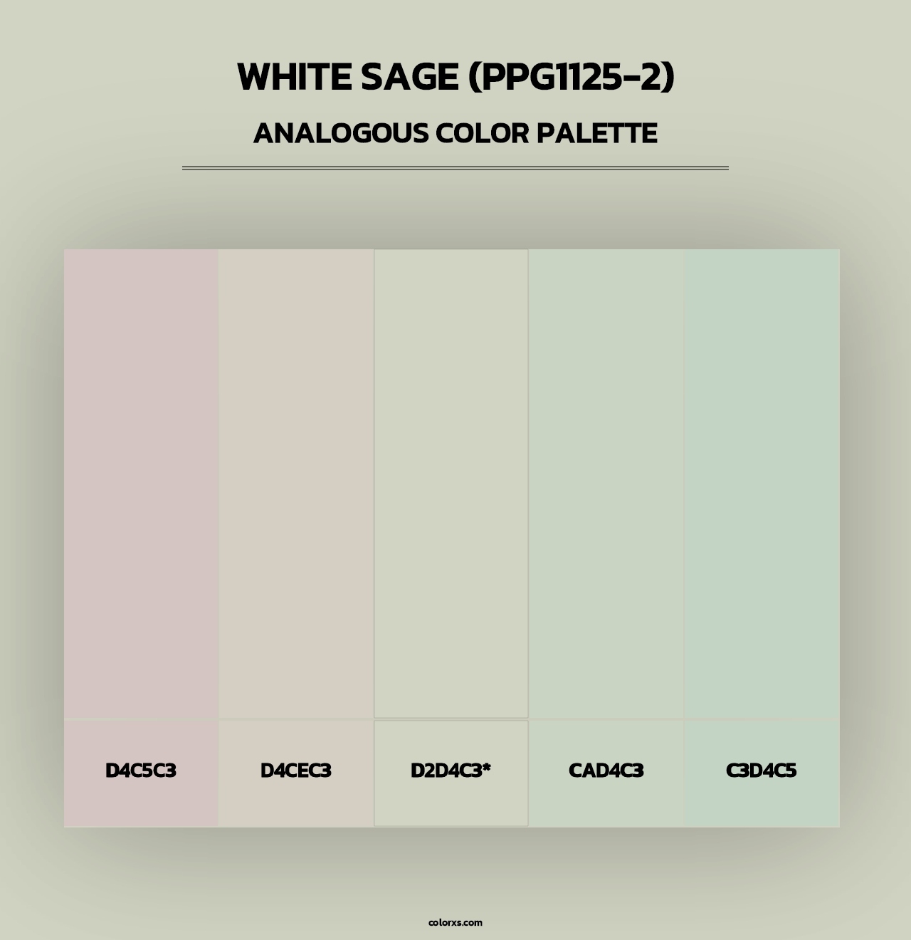White Sage (PPG1125-2) - Analogous Color Palette