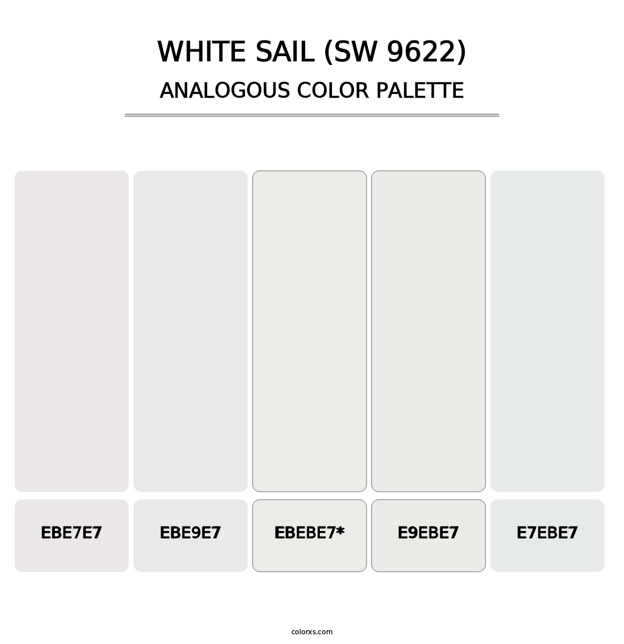 White Sail (SW 9622) - Analogous Color Palette