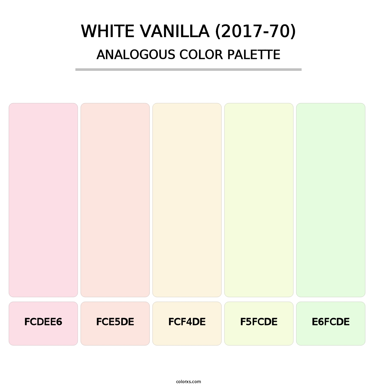 White Vanilla (2017-70) - Analogous Color Palette