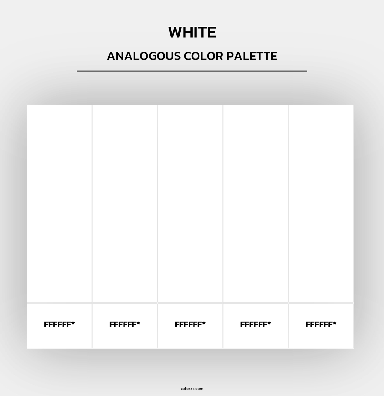White - Analogous Color Palette