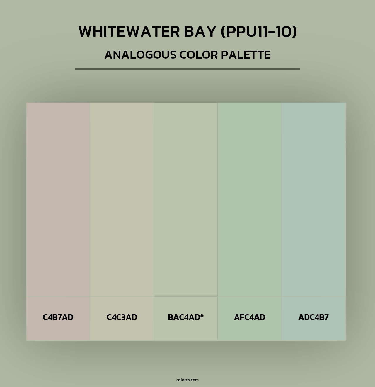 Whitewater Bay (PPU11-10) - Analogous Color Palette