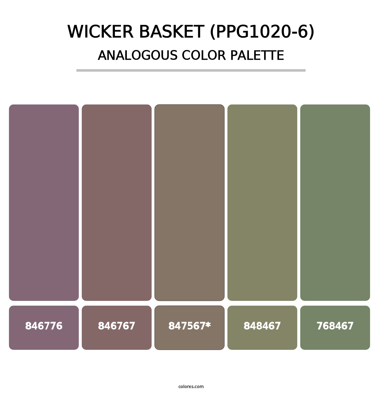 Wicker Basket (PPG1020-6) - Analogous Color Palette