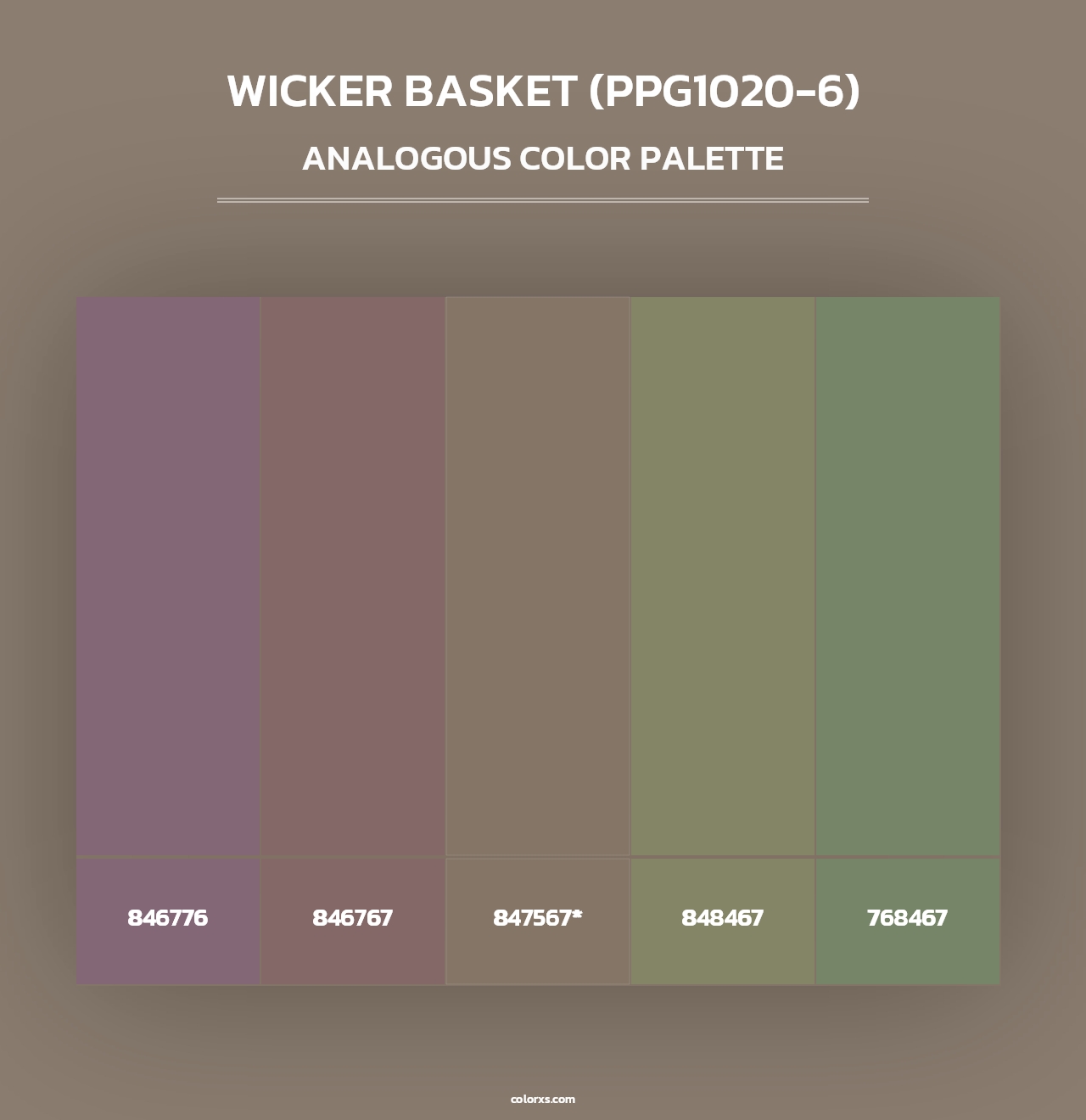 Wicker Basket (PPG1020-6) - Analogous Color Palette