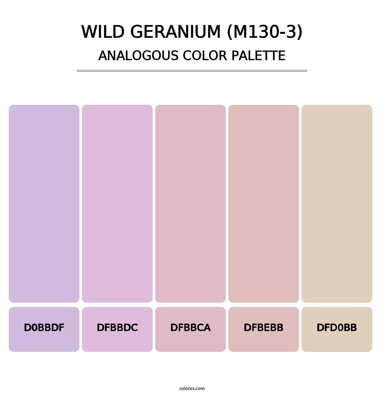 Wild Geranium (M130-3) - Analogous Color Palette