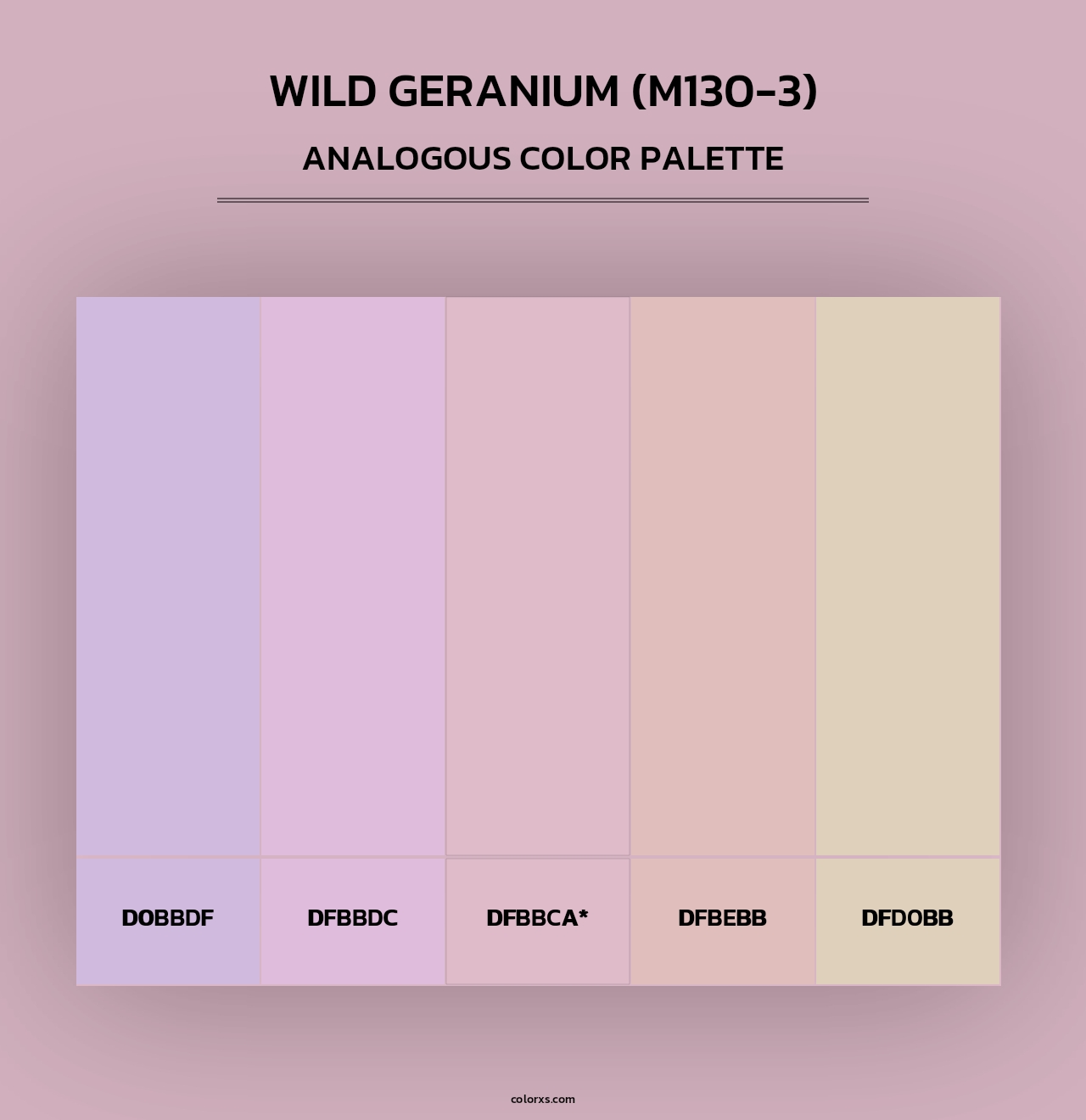 Wild Geranium (M130-3) - Analogous Color Palette