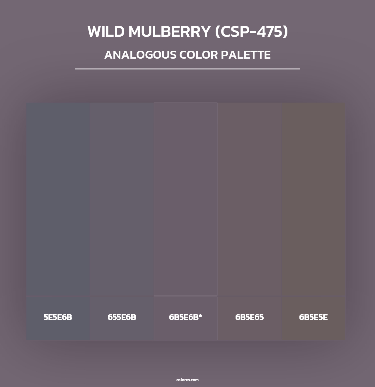 Wild Mulberry (CSP-475) - Analogous Color Palette
