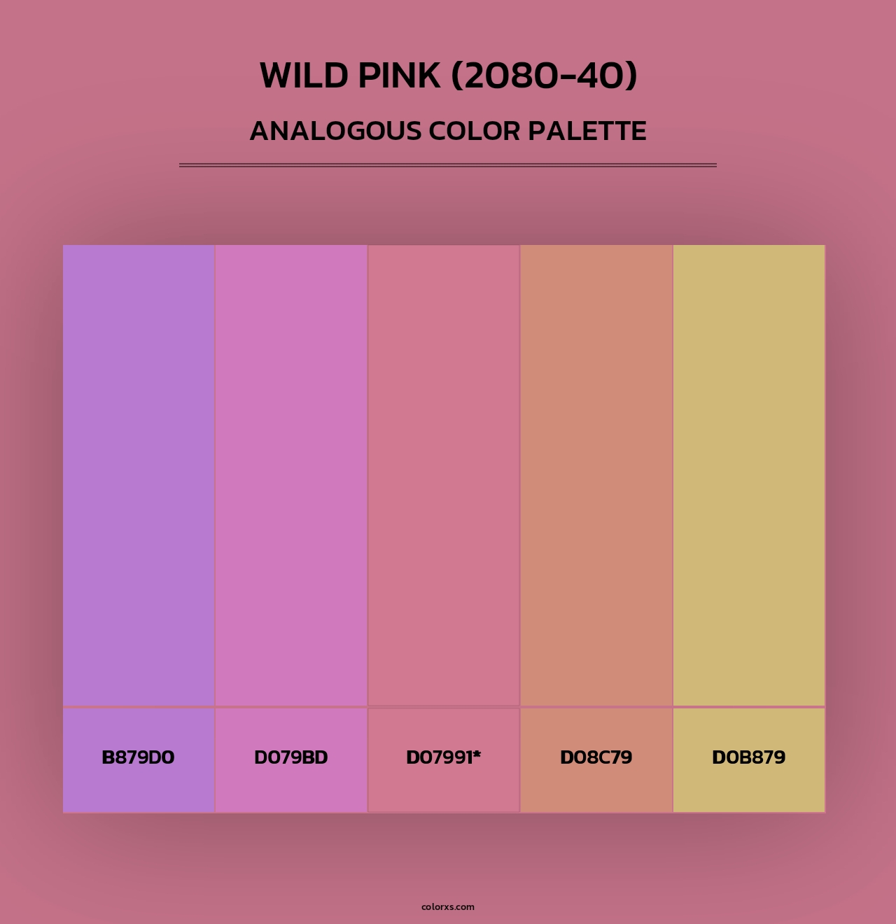 Wild Pink (2080-40) - Analogous Color Palette
