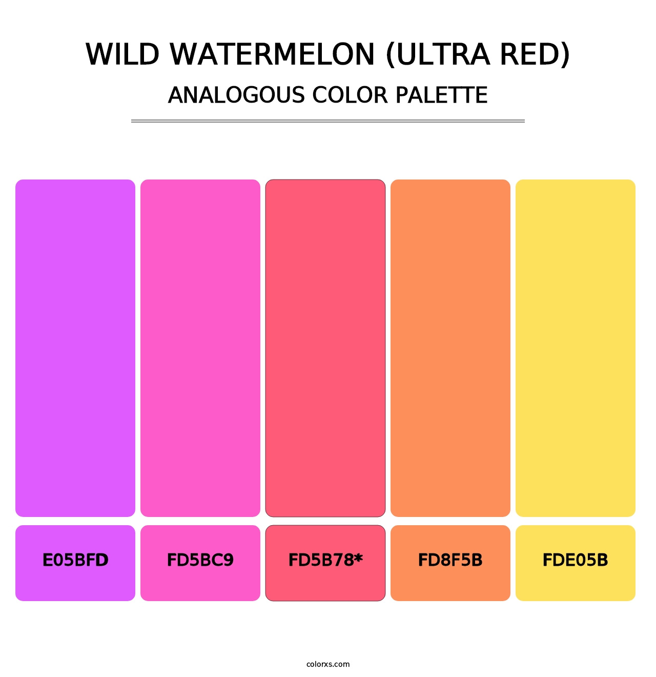 Wild Watermelon (Ultra Red) - Analogous Color Palette