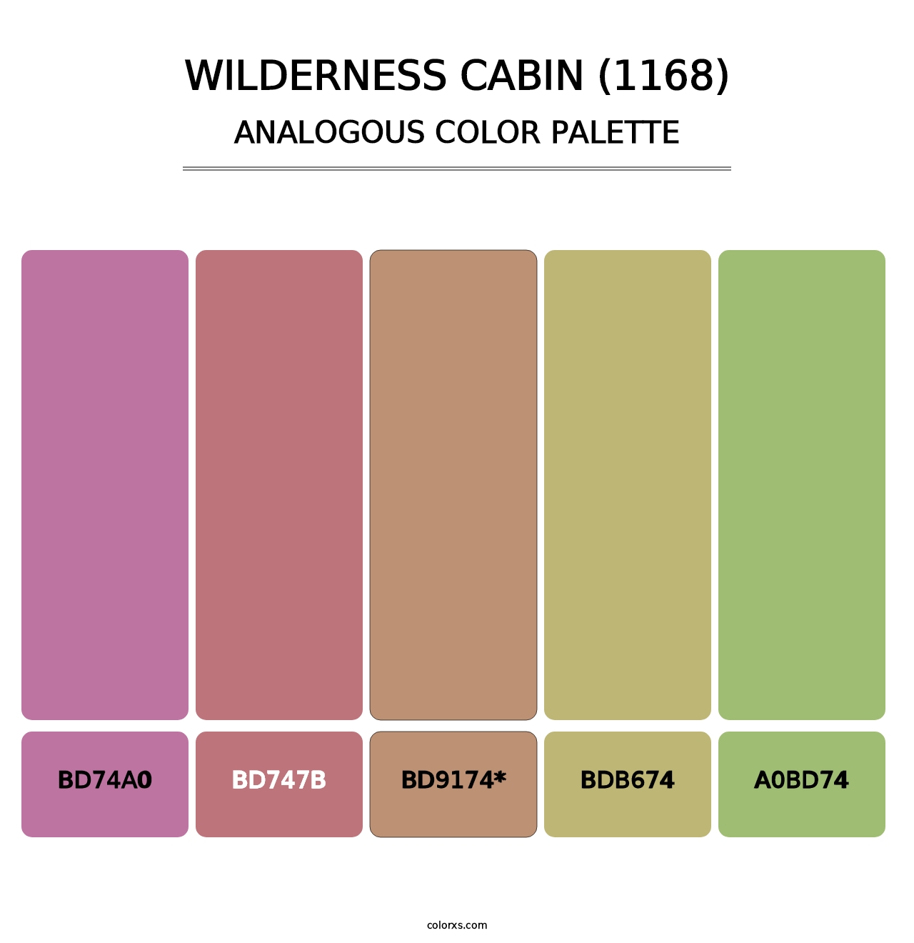 Wilderness Cabin (1168) - Analogous Color Palette