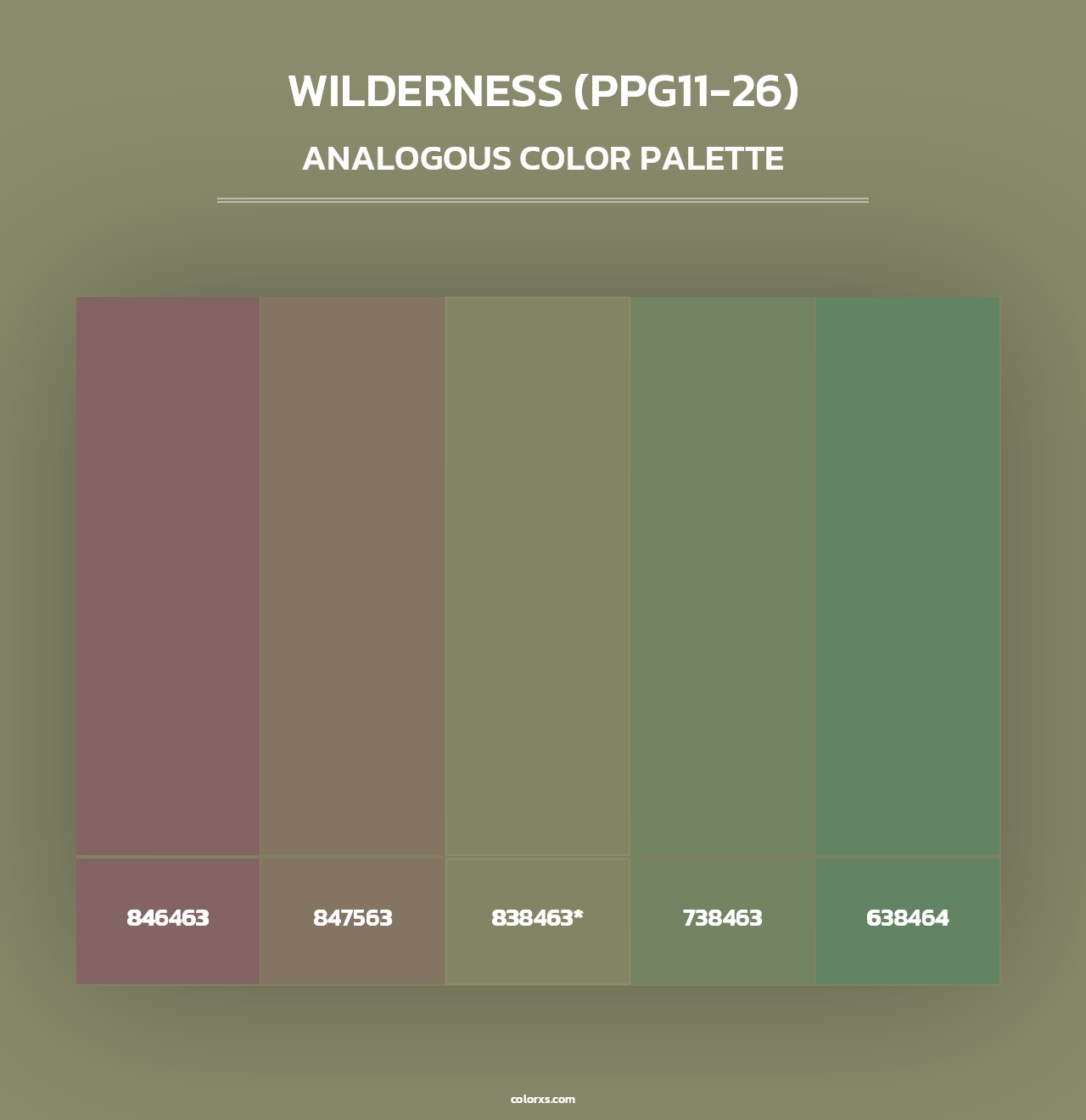 Wilderness (PPG11-26) - Analogous Color Palette