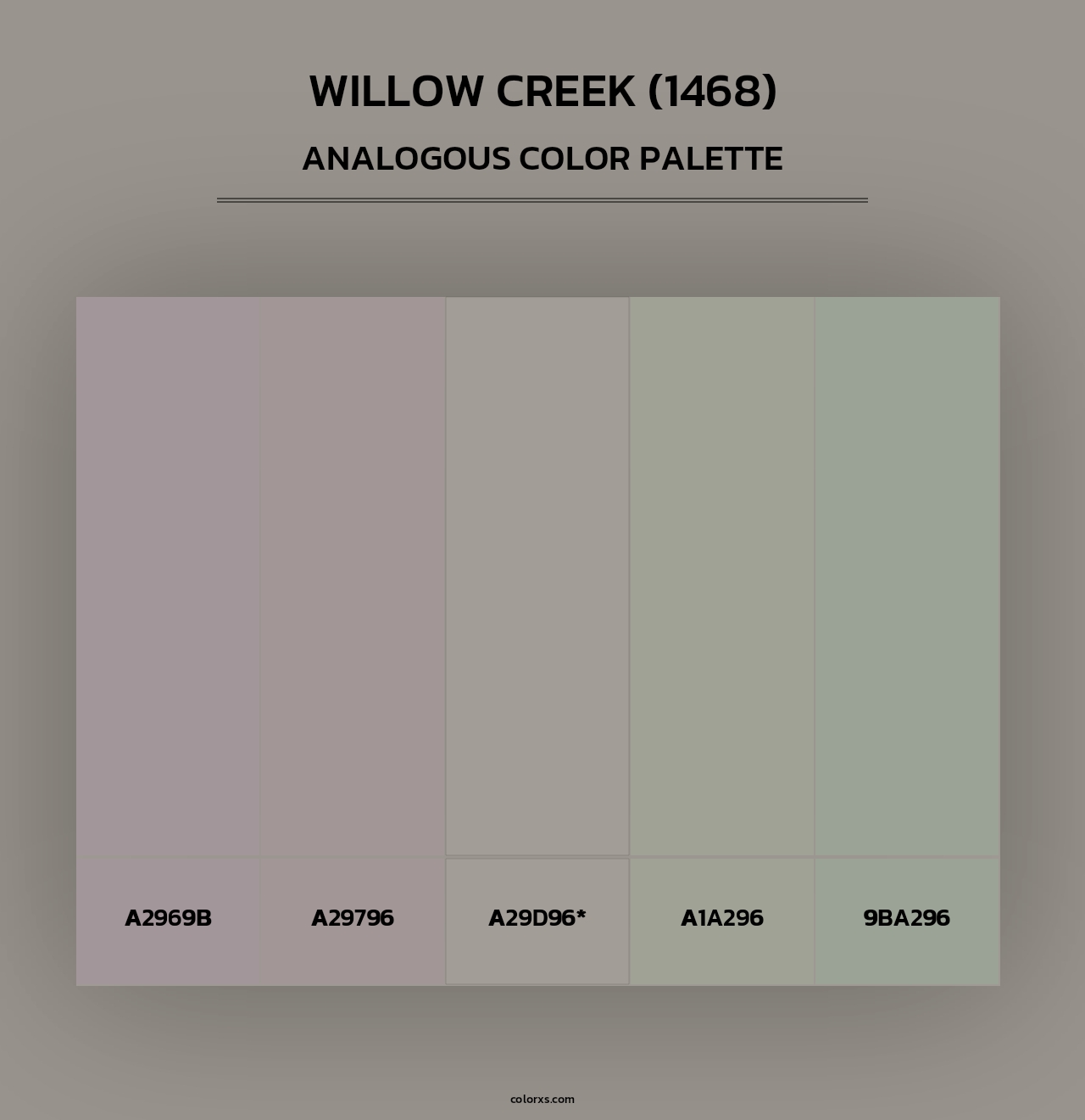 Willow Creek (1468) - Analogous Color Palette