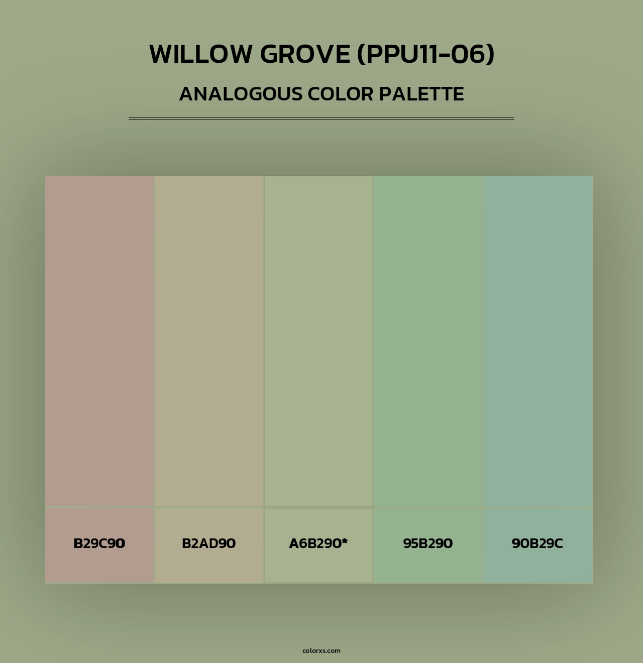 Willow Grove (PPU11-06) - Analogous Color Palette