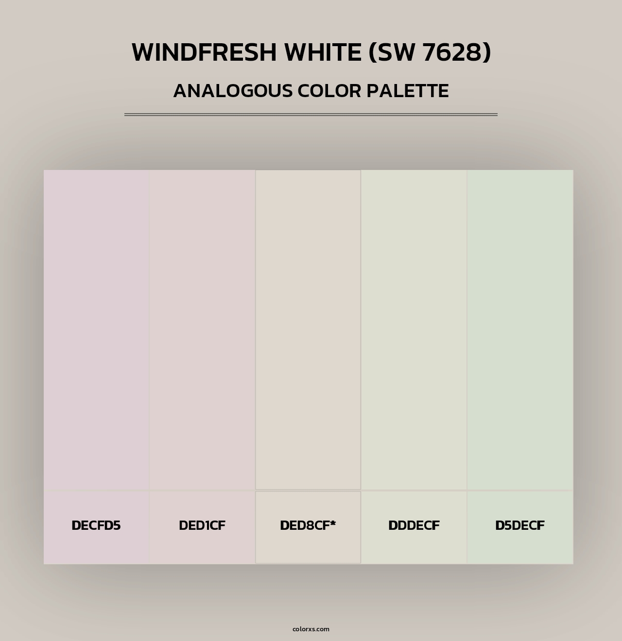 Windfresh White (SW 7628) - Analogous Color Palette