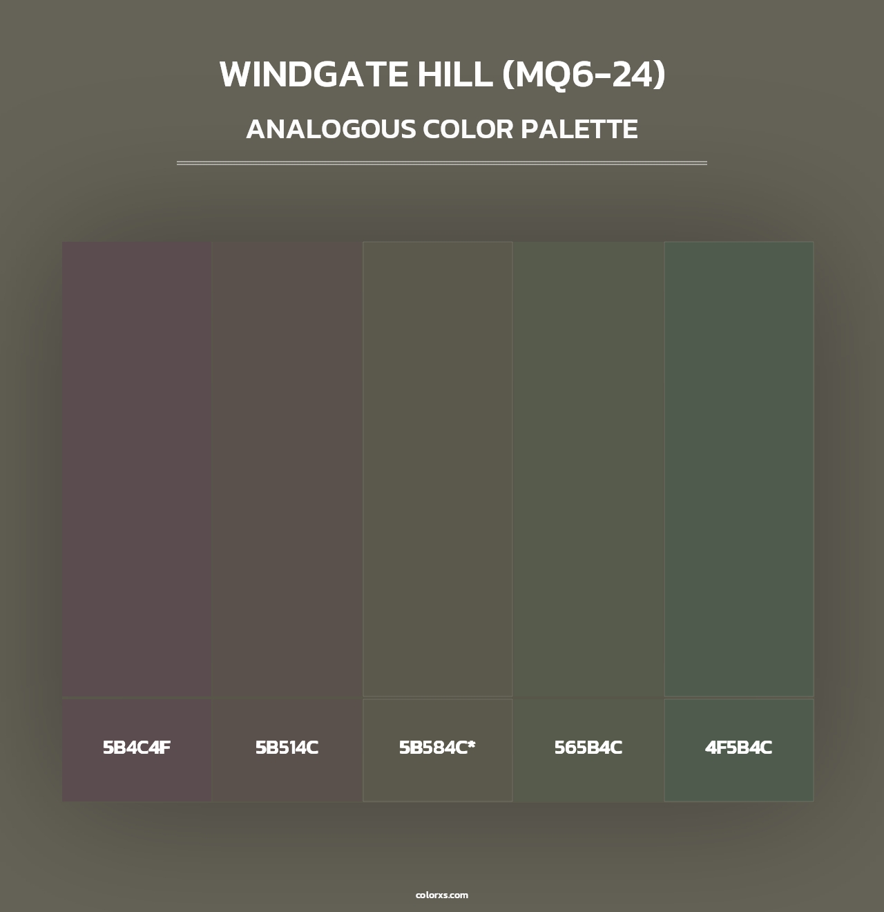 Windgate Hill (MQ6-24) - Analogous Color Palette