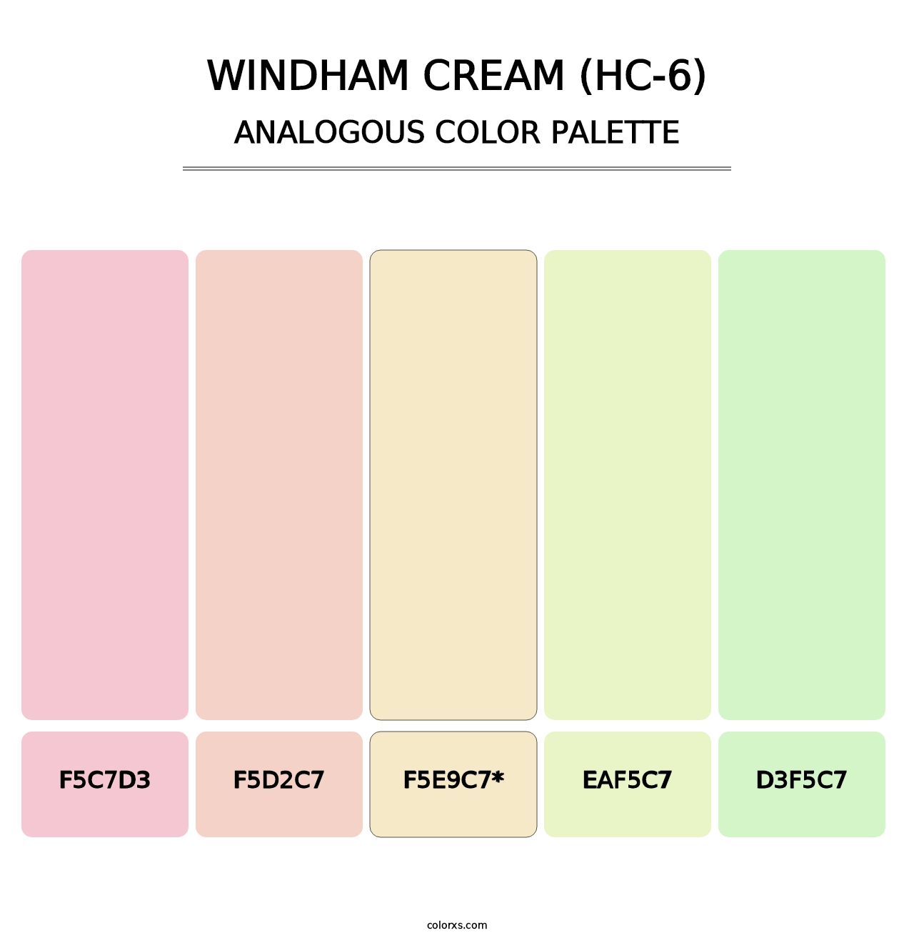 Windham Cream (HC-6) - Analogous Color Palette