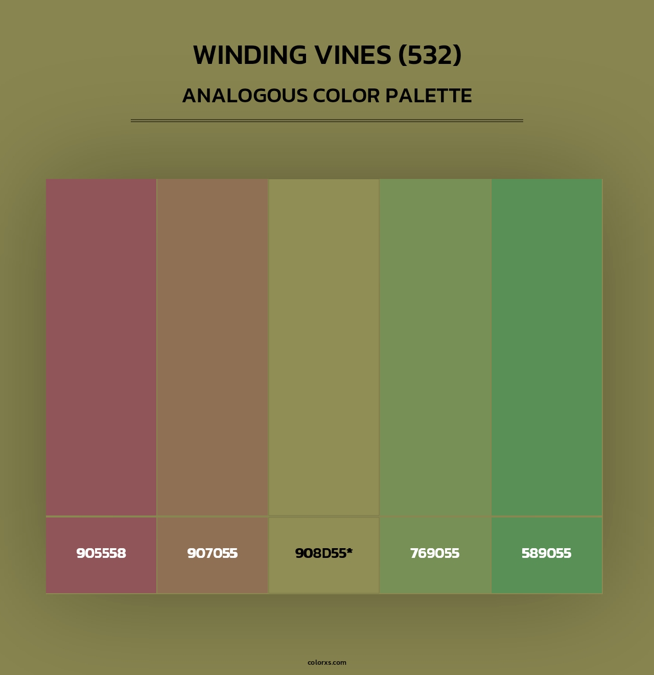 Winding Vines (532) - Analogous Color Palette