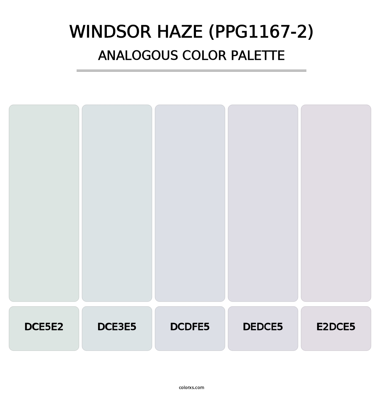 Windsor Haze (PPG1167-2) - Analogous Color Palette