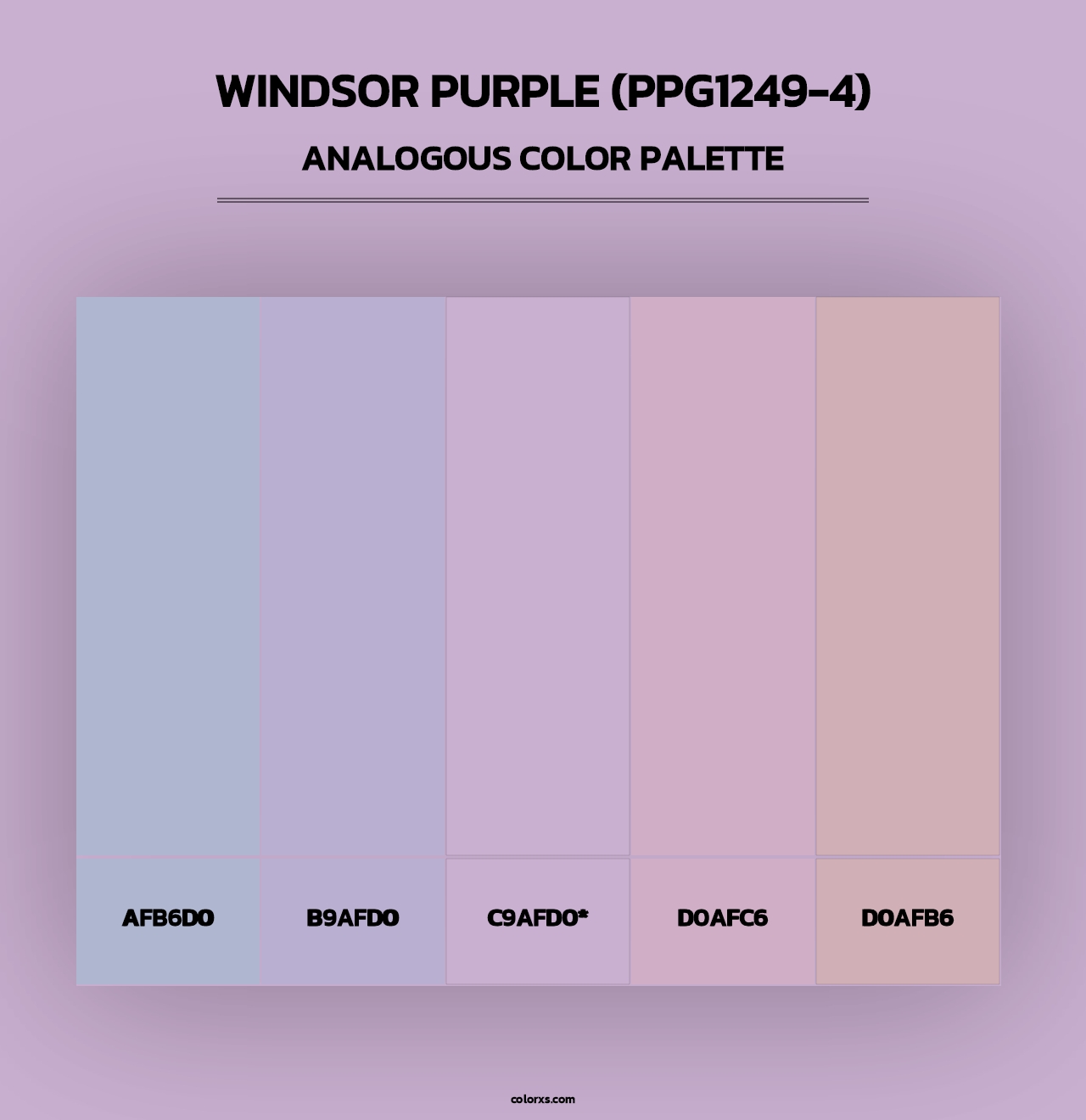 Windsor Purple (PPG1249-4) - Analogous Color Palette