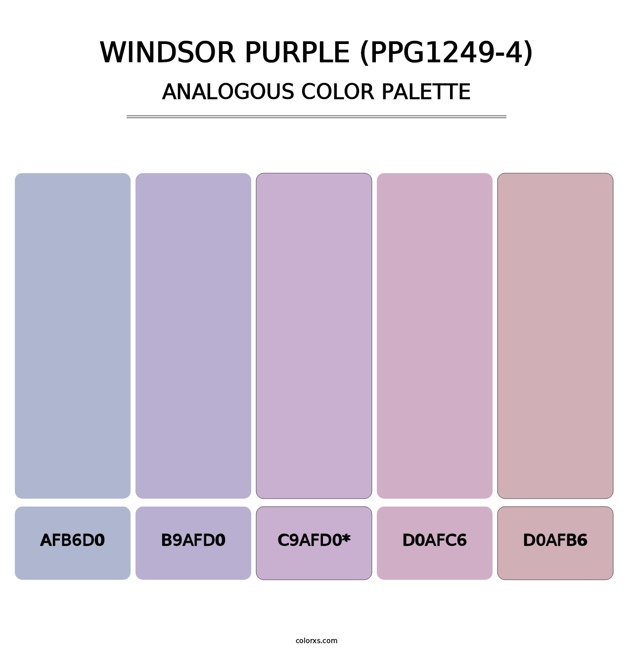 Windsor Purple (PPG1249-4) - Analogous Color Palette